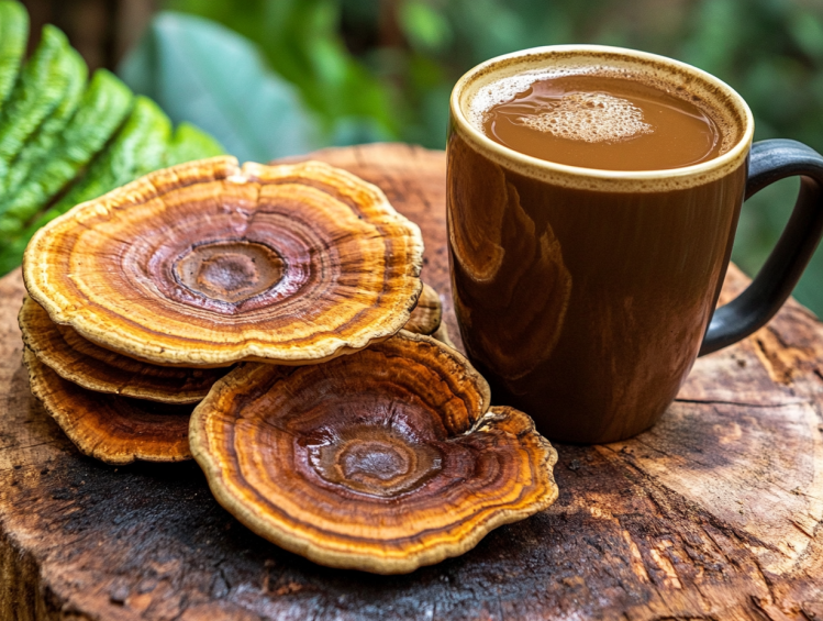reshi mushroom powder beverage